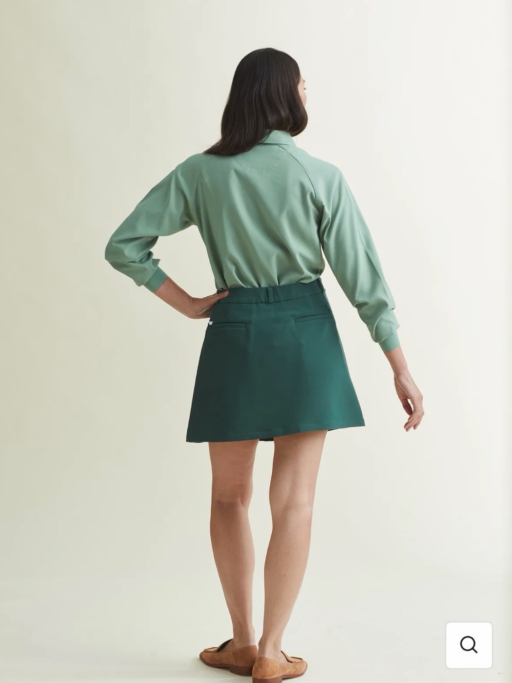 Nwt | A. Putnam Raglan Button Up Shirt Top In Chive Green Size Medium M $198 — image 2 of 8